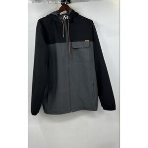Voyager Full Zip Windbreaker Jacket Men's XXL Black Gray